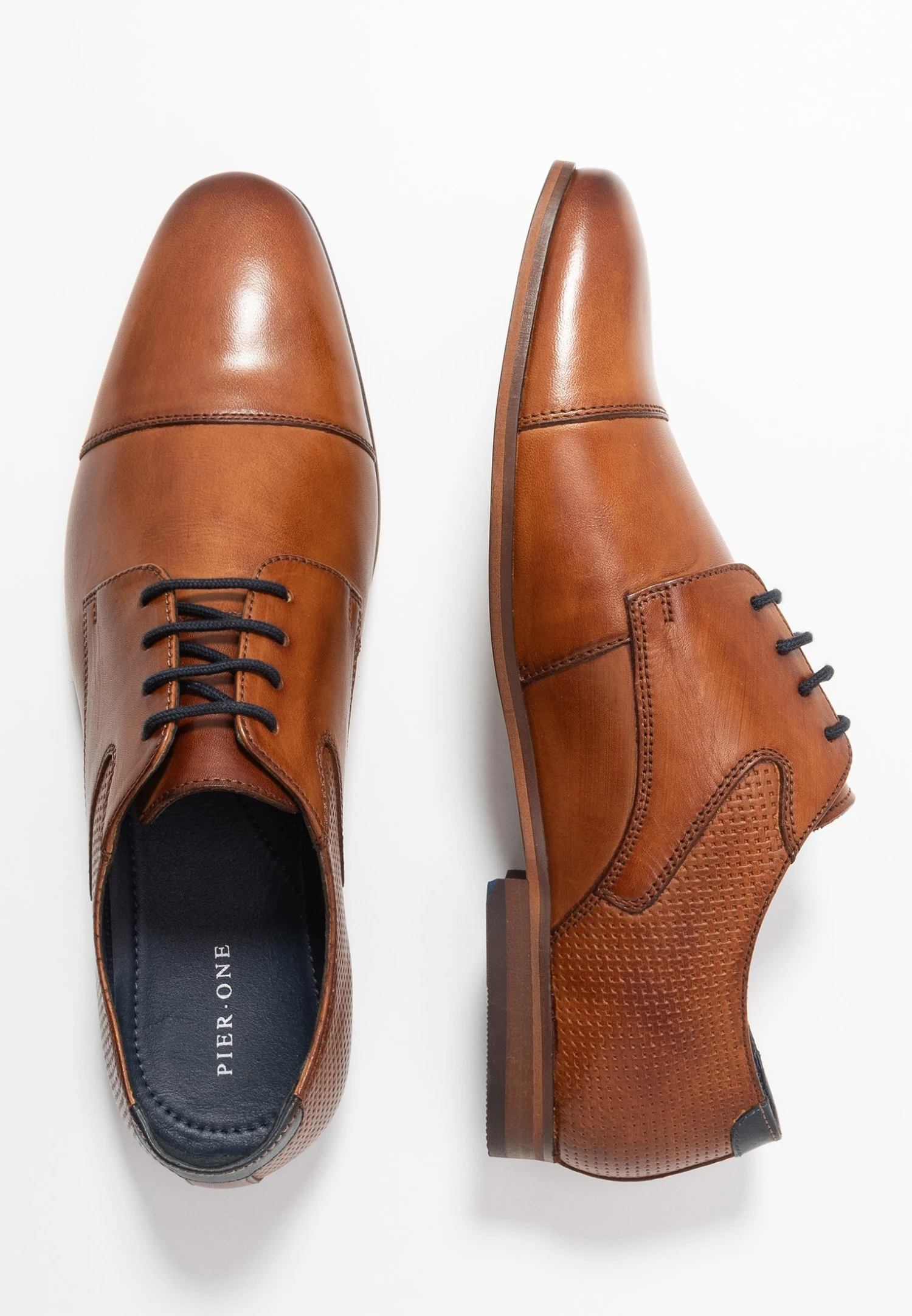 Pier One Leather - Veterschoenen - Cognac 4 Pier One Leather - Veterschoenen - Cognac - Afbeelding 2