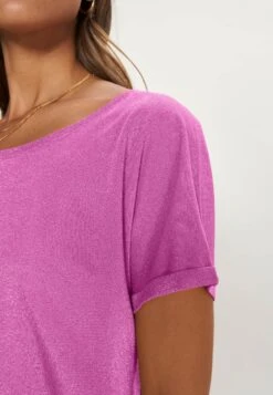 Mos Mosh Kay Tee - T-Shirt Basic - Vivid Viola -Modekledingwinkel 4709a0627ab34dd095b85e7659f6456e