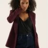 Anna Field Blazer - Bordeaux -Modekledingwinkel 519507e583db4e14bec138c19ee571a5