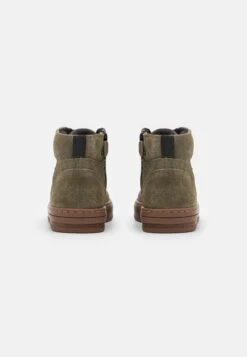 Friboo Leather - Veterboots - Khaki -Modekledingwinkel 5bdc384de9404967ae91ca50f55fc7cd