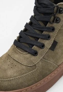 Friboo Leather - Veterboots - Khaki -Modekledingwinkel 73eecdfa61fa41fdacdbb49c6547e32d