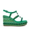 Alma En Pena Zavala - Sandalen Met Sleehak - Verde Oscuro -Modekledingwinkel 745e909258a54b36b0543b225c1c96fc