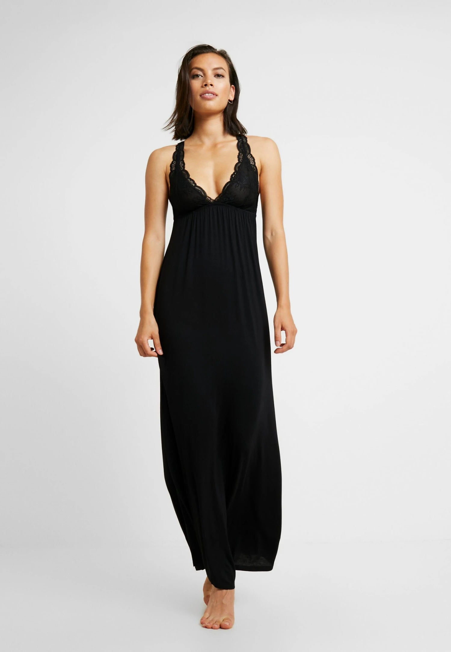 Anna Field Anna Long Viscose Dress- Nachtjapon - Black 3 Anna Field Anna Long Viscose Dress- Nachtjapon - Black