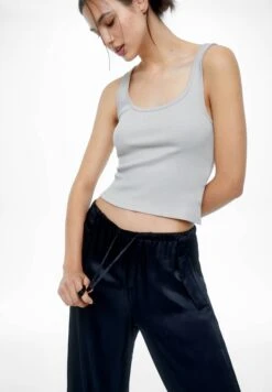 PULL & BEAR Satin Parachute - Broek - Mottled Black -Modekledingwinkel 8be82a7c1e5443c891440162c3358830