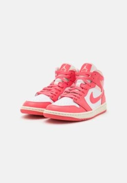 Air Jordan 1 Mid - Sneakers Hoog - White/Sea Coral/Atmosphere/Sail -Modekledingwinkel 936f07ec158e42198359cd0625e3cd9e