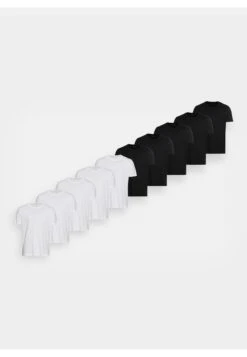 Pier One 10 Pack - T-Shirt Basic - White/Black -Modekledingwinkel a47858ffbc3a4fd8908751110de7e4fb