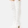 Anna Field Overknee Laarzen - White -Modekledingwinkel c9a0a96285d2419ca549c52c442abdc7