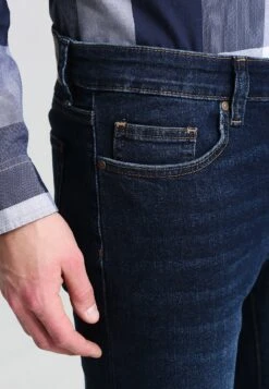 Pier One Basic - Straight Leg Jeans - Dark Blue Denim -Modekledingwinkel cab4c5a817d8404784a40aa6e7e7d551