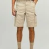 Jack & Jones Unifarbene Dex Mit Cargotaschen - Shorts - Oxford Tan -Modekledingwinkel d24af7ac784b402c90e025de9307c871